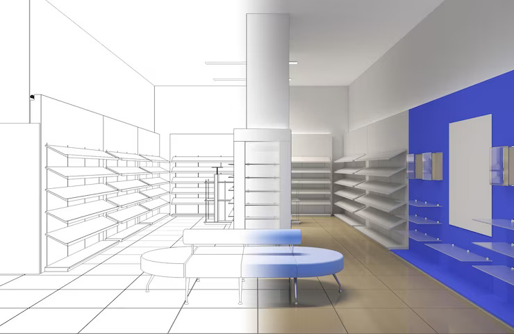 Retail concept space elegance interior design